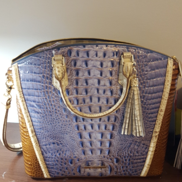 NWT Indigo Brahmin Handbag with matching wallet - Picture 3 of 7